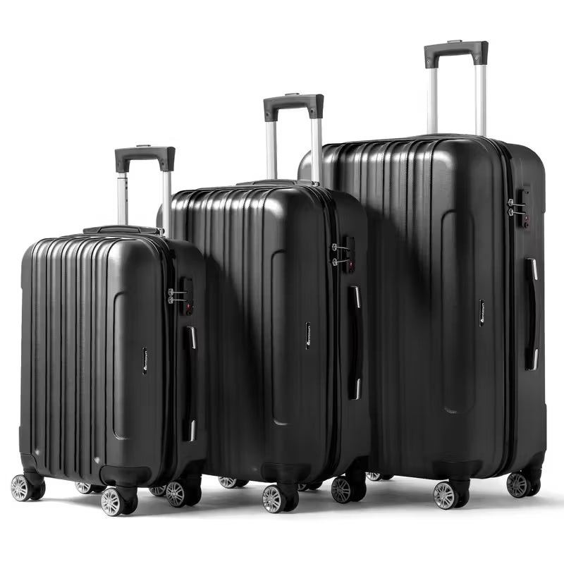 Kit 3 Malas de Viagem – 20″ 24″ 28″ Antirriscos e Leve