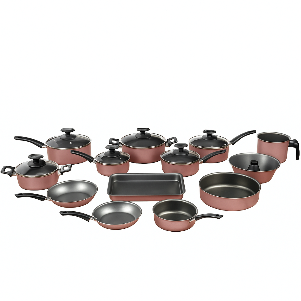 Kit de Panelas Revertido com Cerâmicas - 13 Peças.