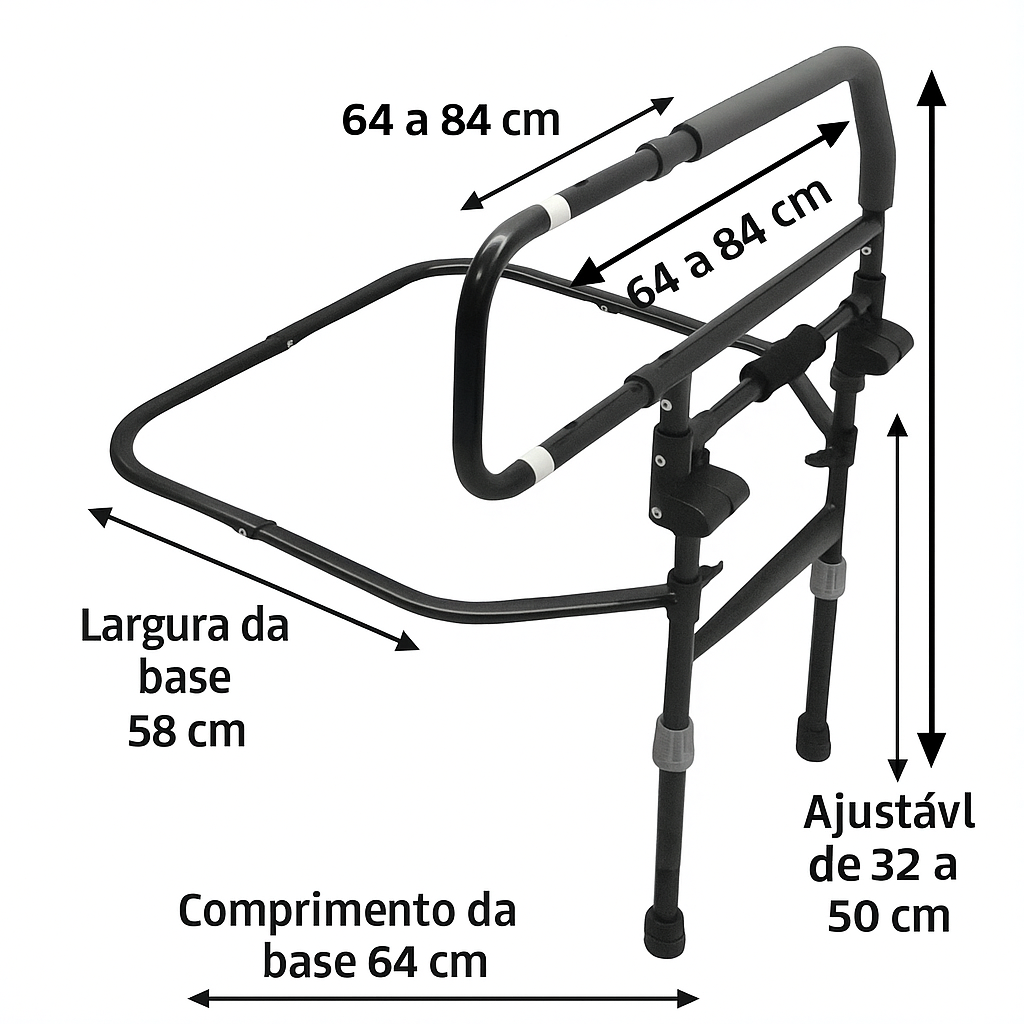 Apoio Lateral de Cama para Idosos - 100% de Segurança ao levantar