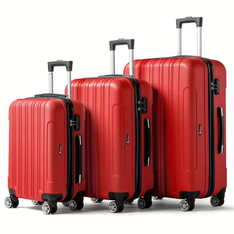 Kit 3 Malas de Viagem – 20″ 24″ 28″ Antirriscos e Leve