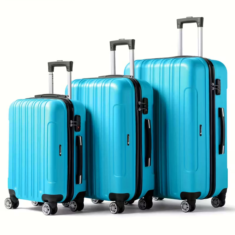 Kit 3 Malas de Viagem – 20″ 24″ 28″ Antirriscos e Leve