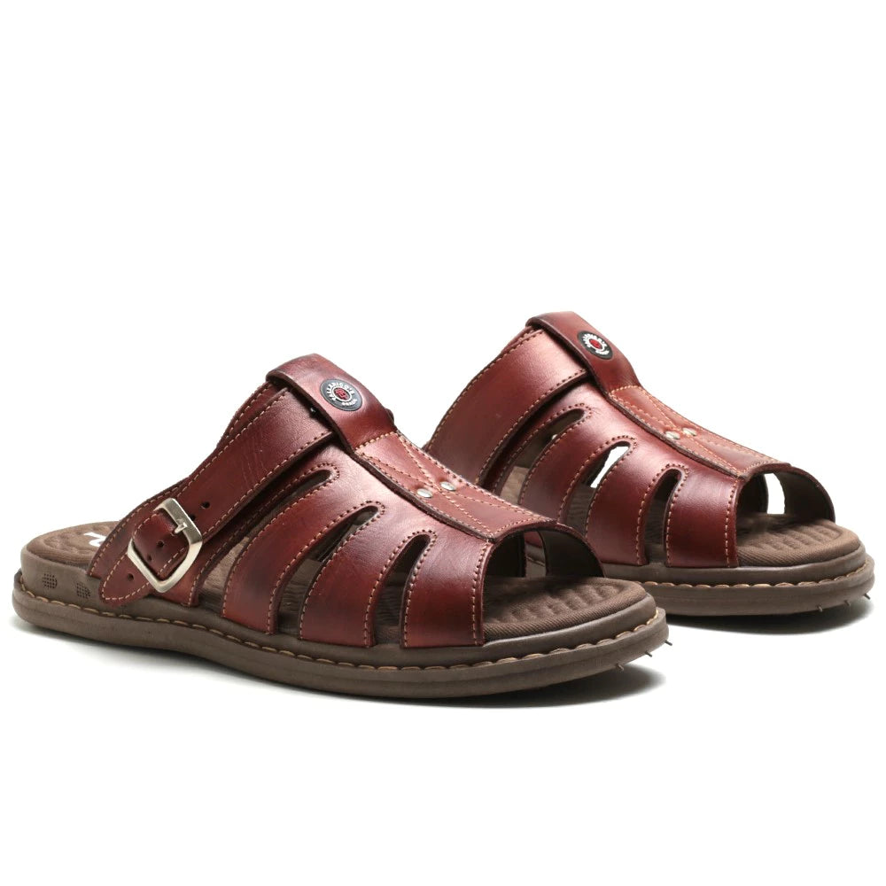 Sandália Masculina de Couro Legítimo