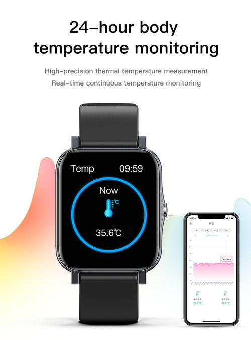 Relógio Inteligente à Prova d’Água IP68 – Tela Full Screen