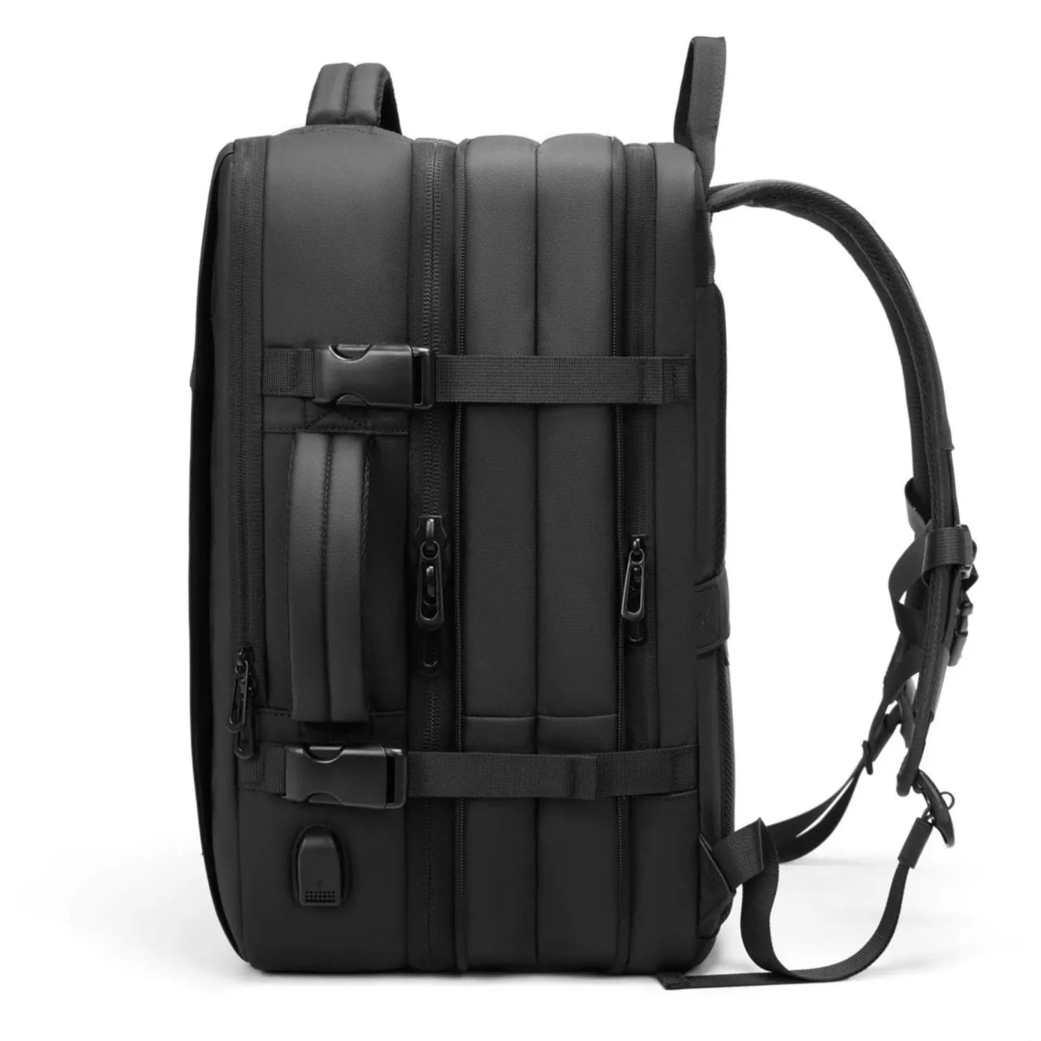 Mochila Multifuncional para Trabalho e Viagem com Compressão e Porta USB