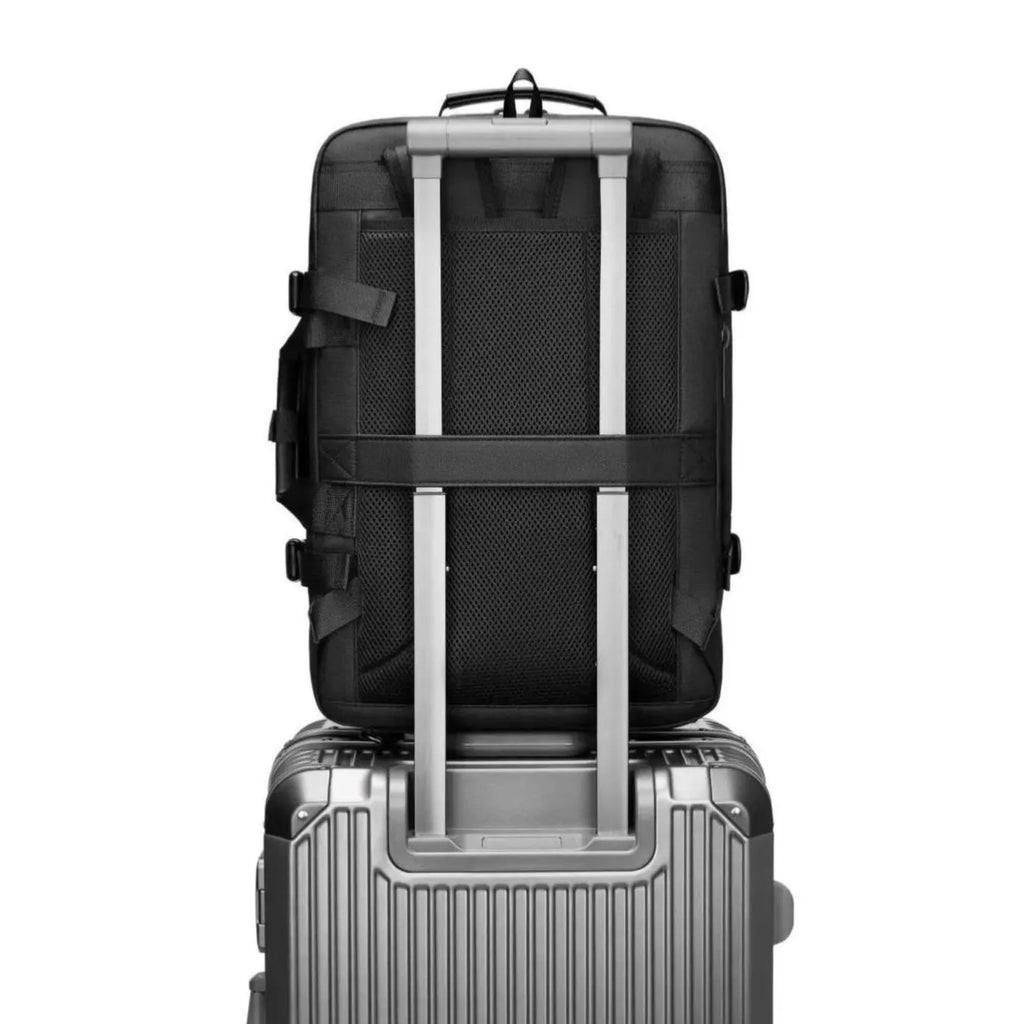 Mochila Multifuncional para Trabalho e Viagem com Compressão e Porta USB